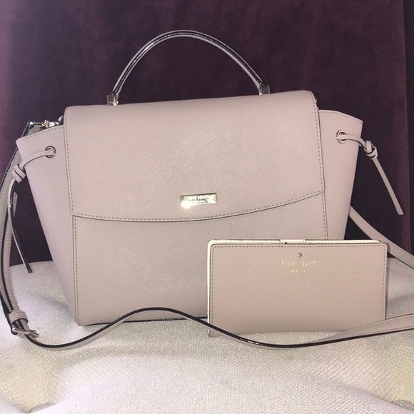 kate spade Handbags - Kate Spade laurel way lilac Almondine set purse